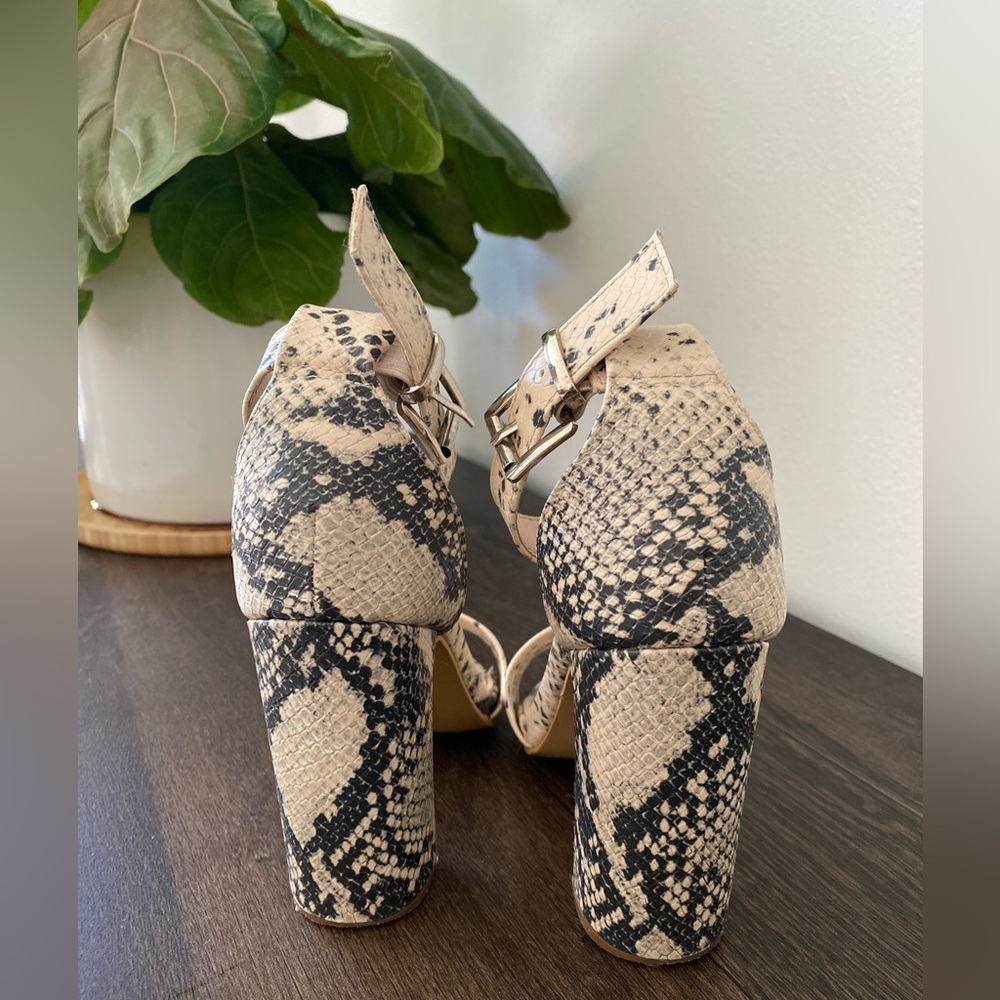 Lulu’s Taylor Ankle Strap Heel in Snake Print - Picture 6 of 10